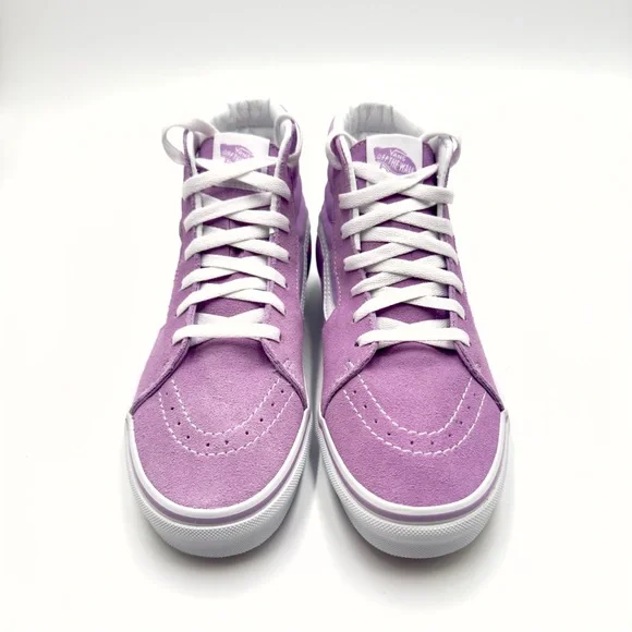 VANS Sk8-Hi Canvas & Suede Lupine & True White Womens 8, Junior 6.5 Sneakers - Picture 3 of 9
